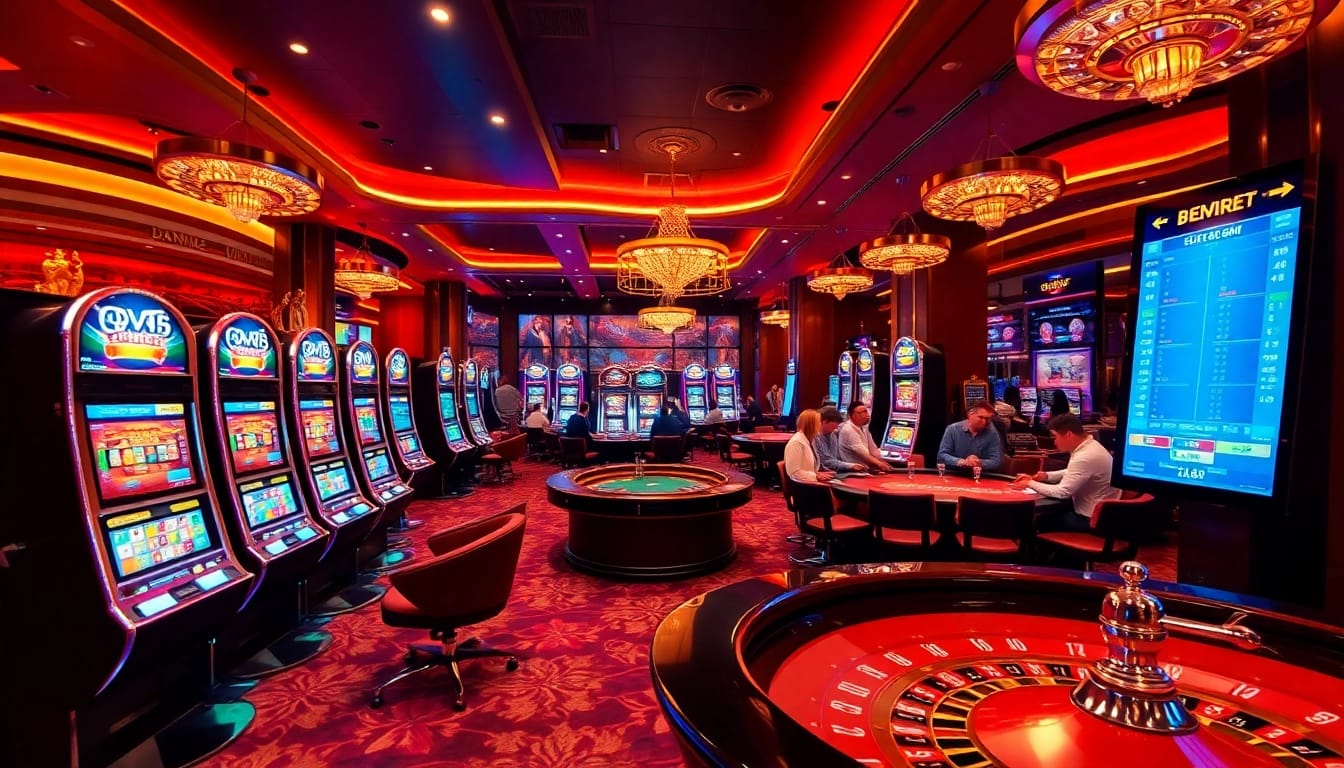 Experience high-stakes excitement at 8KBET with luxurious games and players enjoying casino action.