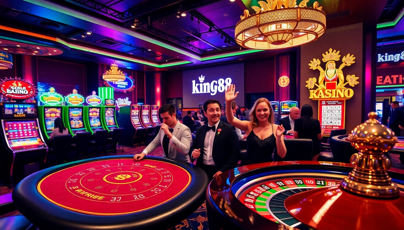Engaging players enjoy high-stakes action at king88’s vibrant casino tables and slot machines.