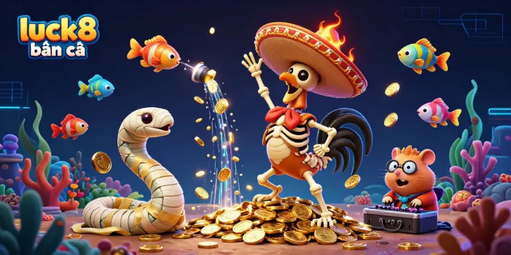 Engage in thrilling fish shooting with luck8 bắn cá in a vibrant underwater adventure full of treasure and action.