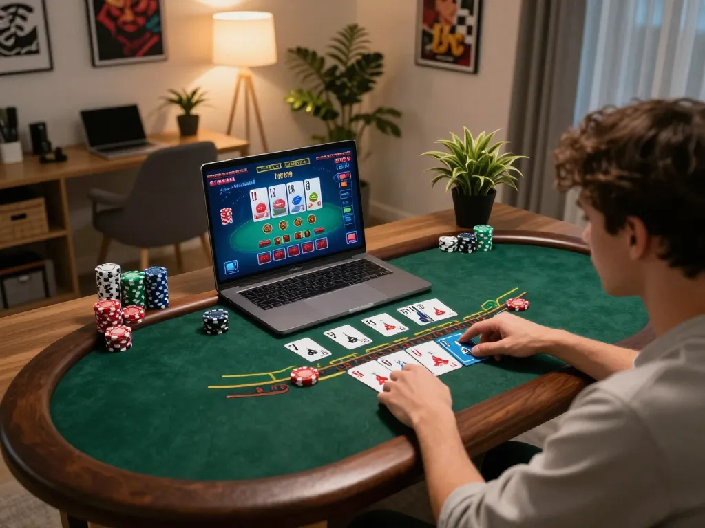 Experience the thrill of online gambling at trang chủ fly88 with a vibrant live dealer blackjack setup.