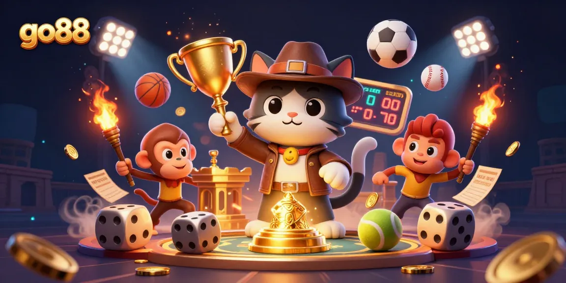 Experience thrilling wins with go88 as the explorer unveils a golden artifact in a vibrant casino temple.
