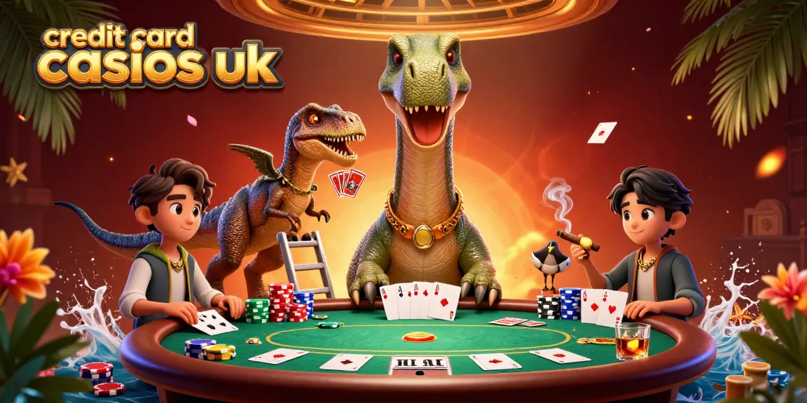 Experience the excitement of credit card casinos UK with a vibrant 3D scene showcasing poker action.