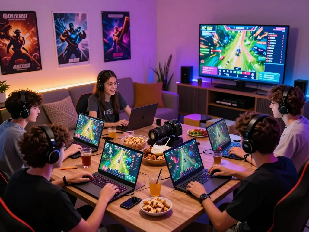 Exciting online gaming platform scene with players enjoying various games, showcasing S666's vibrant community and atmosphere.