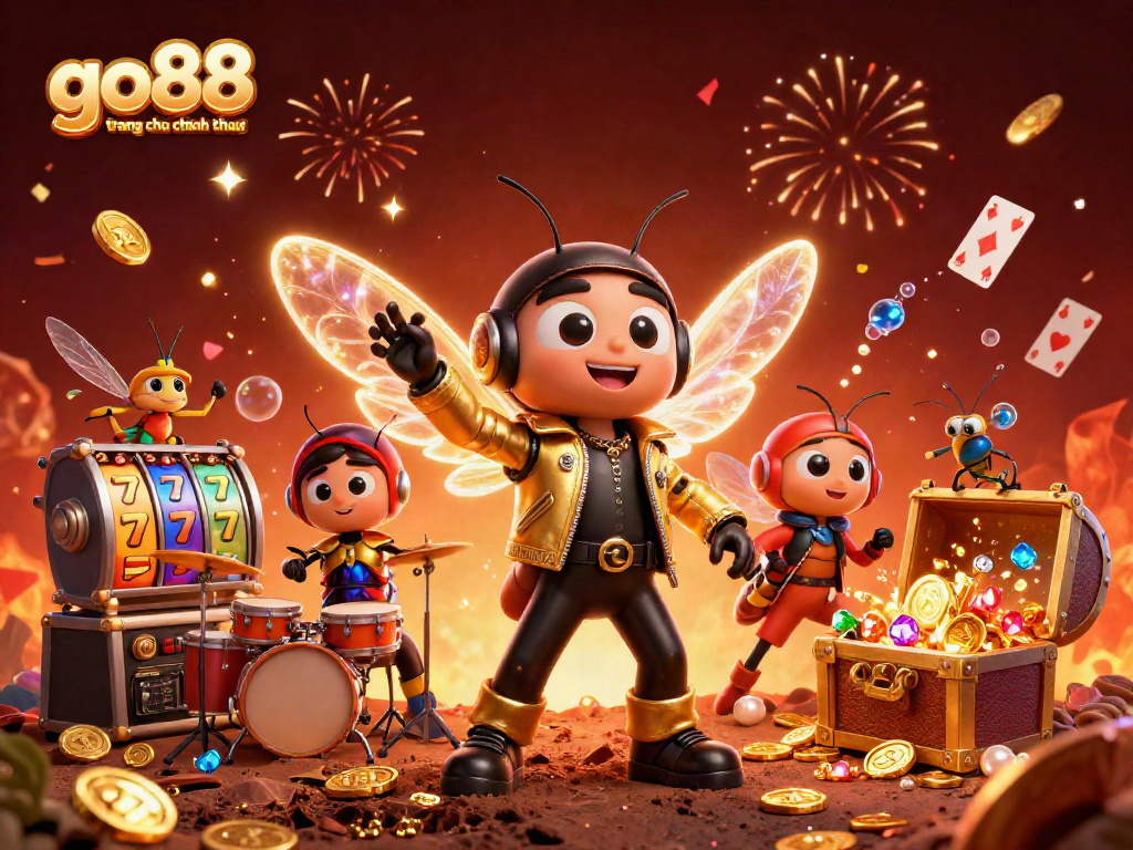 Engage in thrilling gameplay at go88 trang chu chinh thuc with vibrant casino elements and colorful characters.