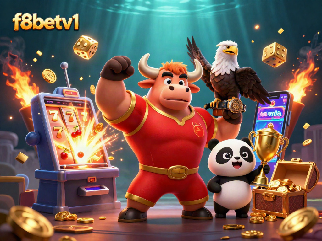 Experience excitement with f8betv1's jackpot explosion featuring animated casino elements.