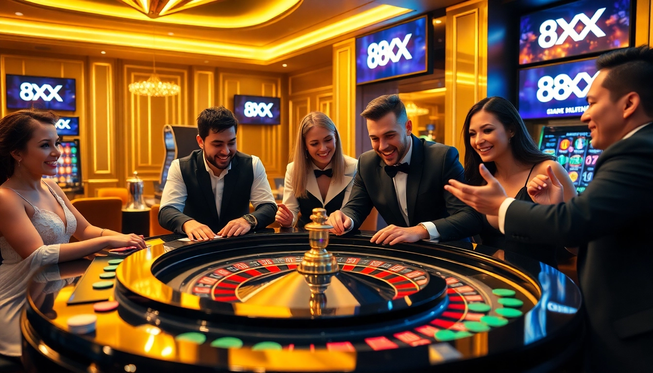 Engage in exhilarating gameplay at the 8XX casino with vibrant roulette action and dynamic players.