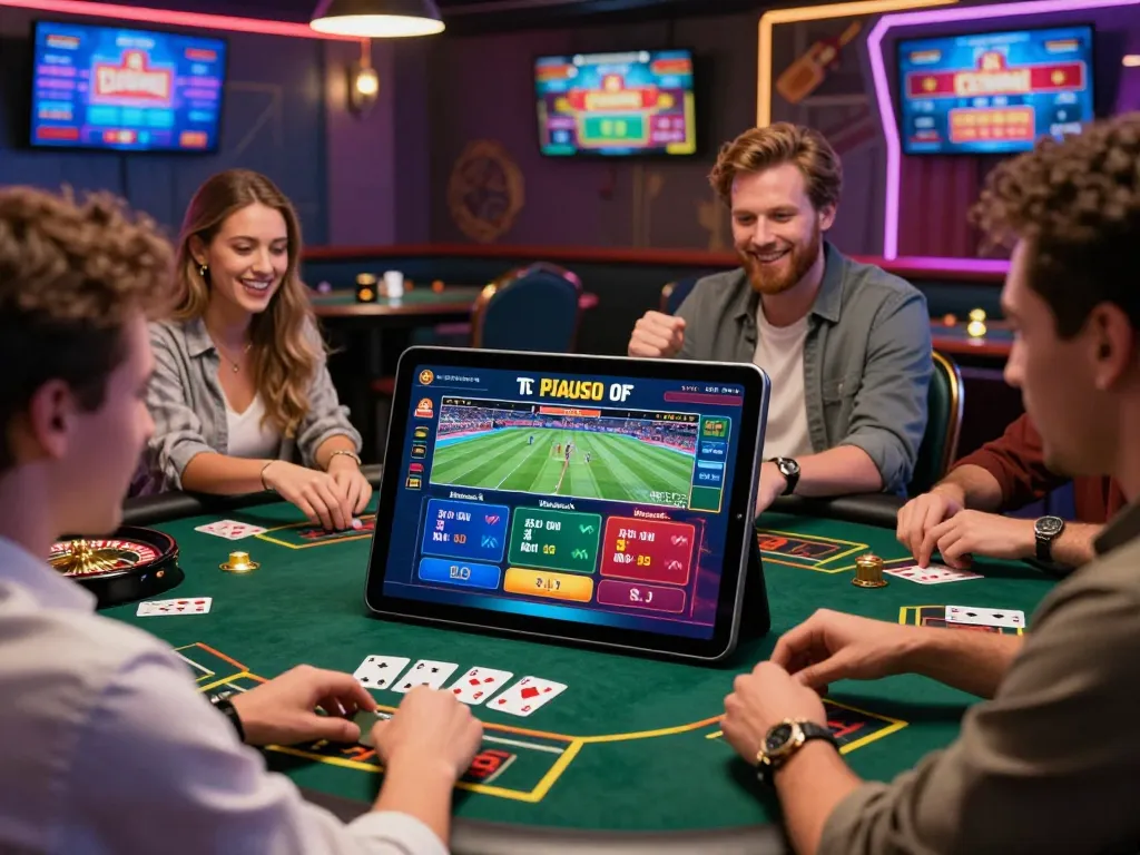 Exciting bk8 online gambling experience with players engaging on vibrant digital betting platform.