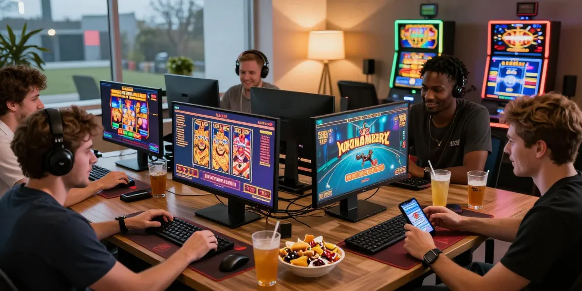 Engaging online gaming environment showcasing jumpspace.org.uk, players enjoying credit card casinos with vibrant games and friendly atmosphere.