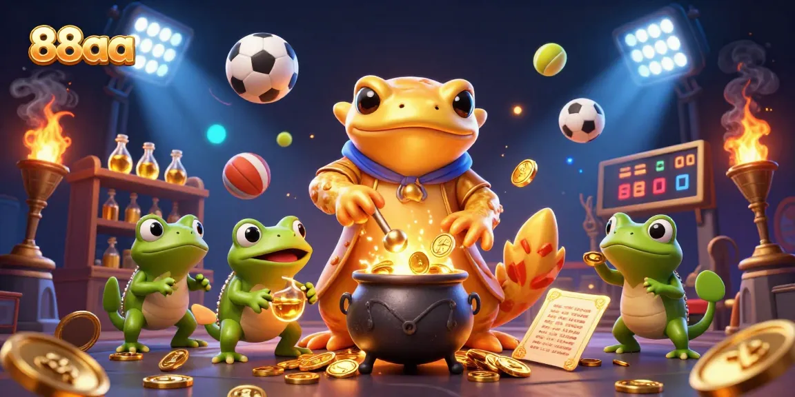 88aa offers an enchanting casino experience with a golden salamander alchemist in action.