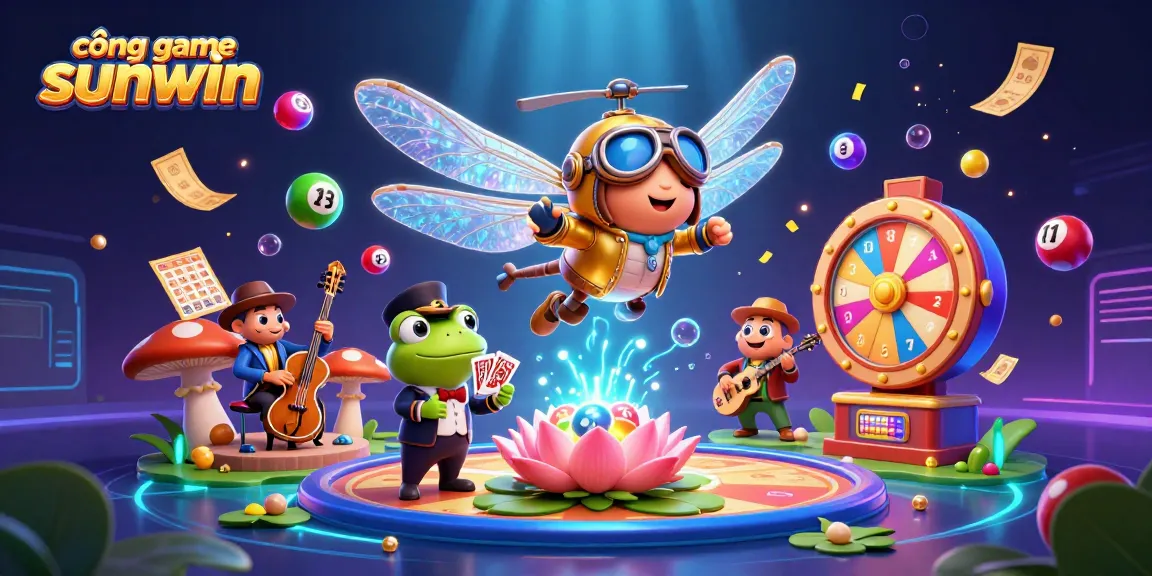 Experience vibrant gaming with cổng game sunwin, featuring colorful lottery elements and interactive characters.