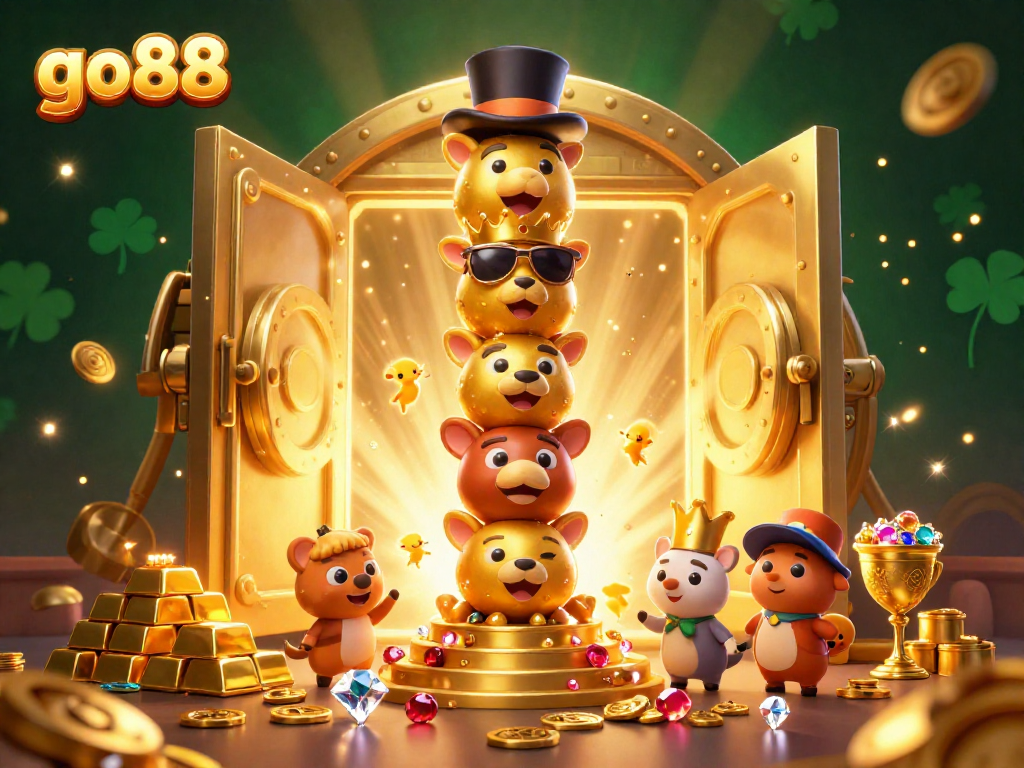 Experience thrilling moments at go88 with a vibrant casino totem and treasure elements