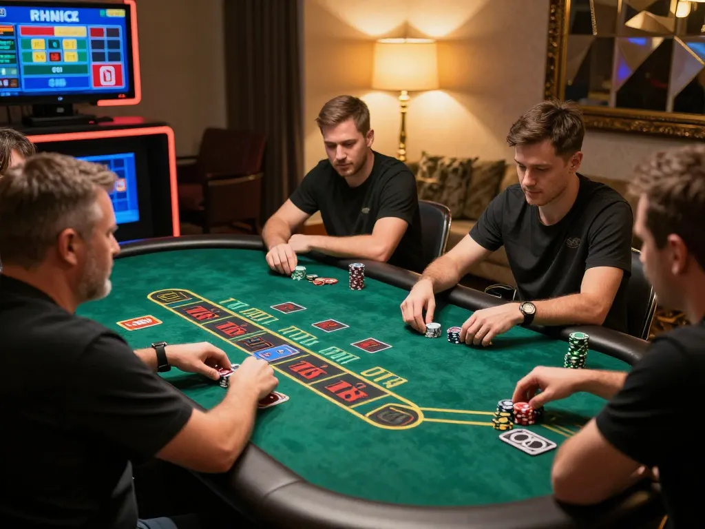Players enjoying an exciting live blackjack game at LV88 casino with engaging dealer