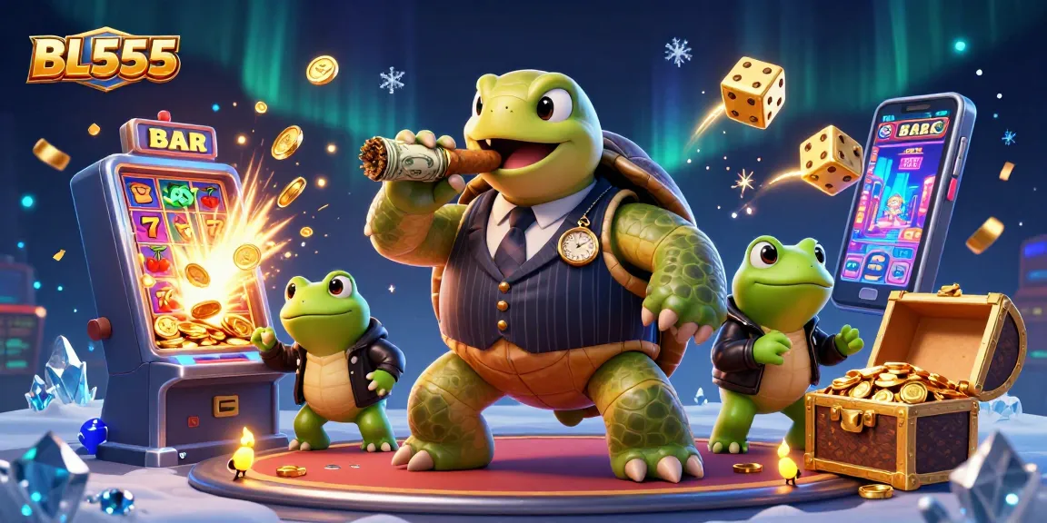 Experience thrilling moments with BL555 as the jackpot explodes in a packed casino scene.
