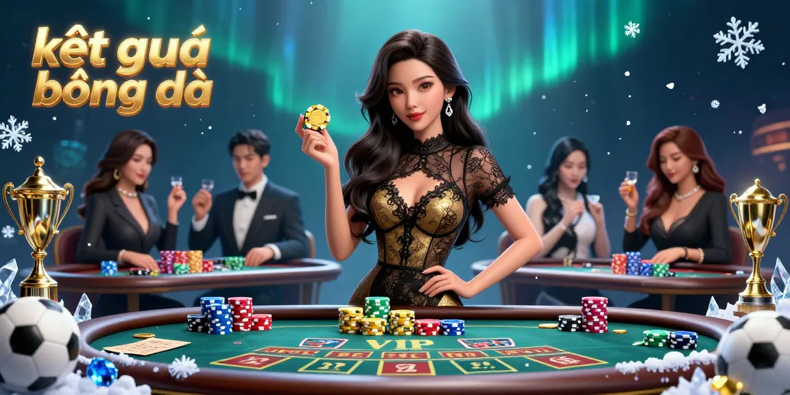 Experience exciting kết quả bóng đá with a beautiful Asian woman engaging at a VIP sports betting table.