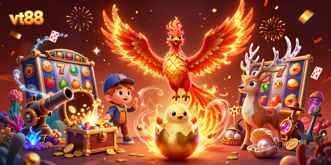 vt88 offers thrilling slot gameplay as the majestic phoenix rises, capturing the essence of excitement.