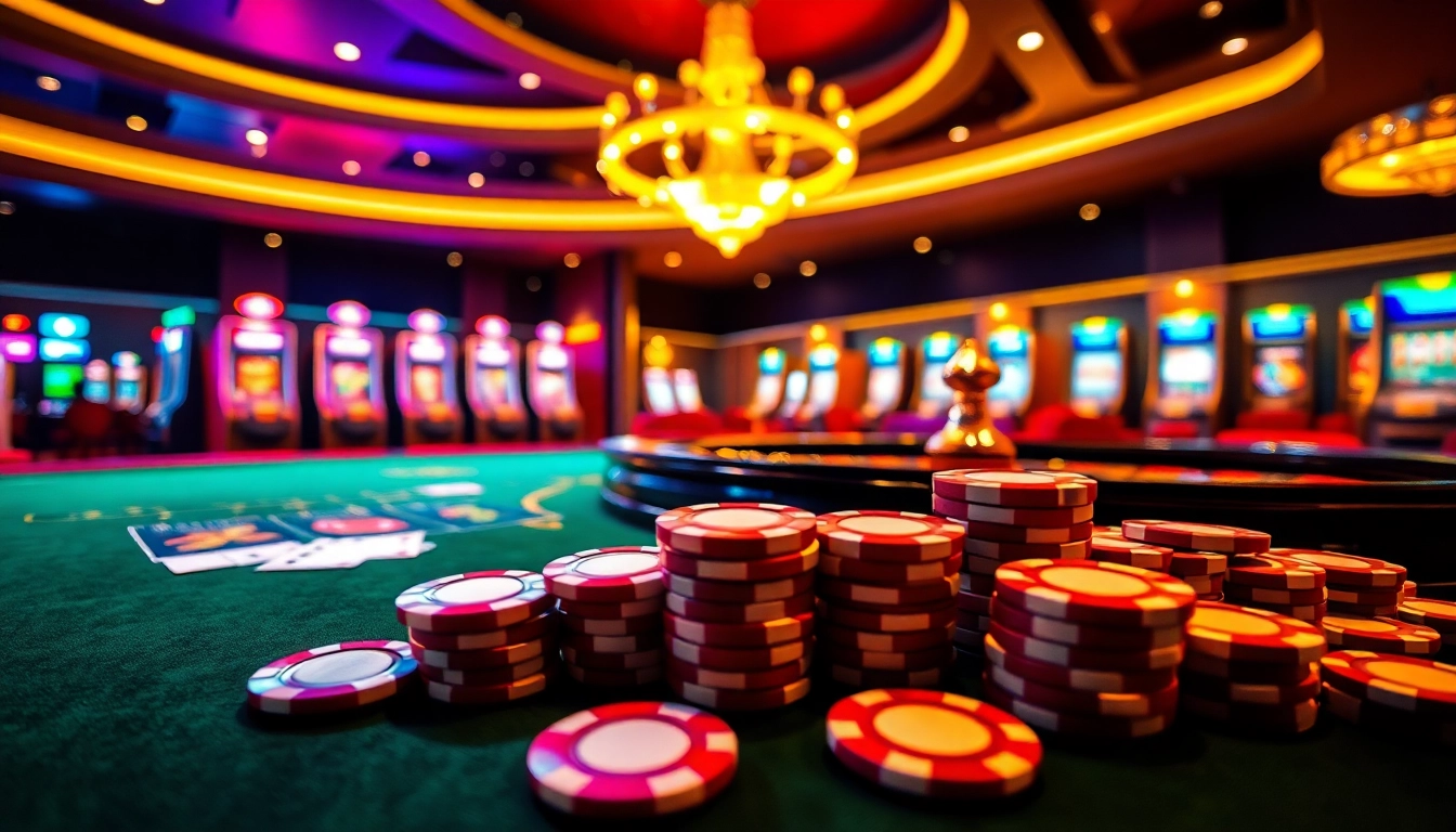 Experience exciting gameplay at TG88 casino with vibrant poker chips and roulette wheel.