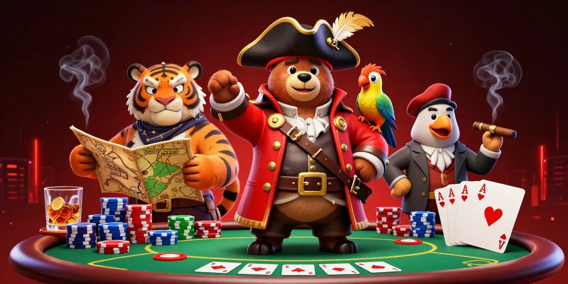 Join the thrilling adventures of toto in this vibrant casino scene with poker elements.