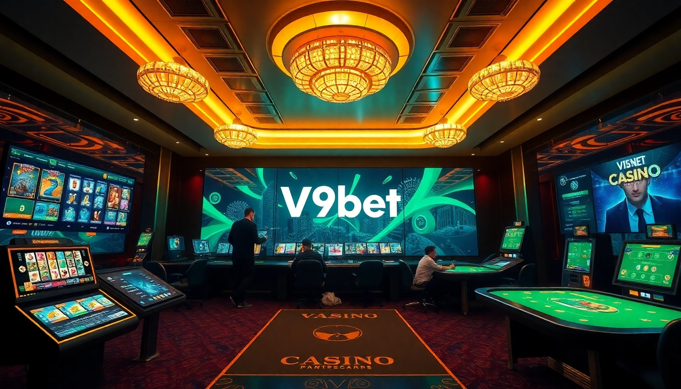 Dynamic V9bet casino experience showcasing online gaming excitement and interaction.