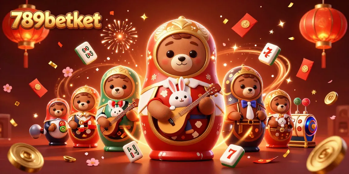 Play exciting games at 789betket in an ultra-detailed casino scene featuring casino dealers and festive elements.