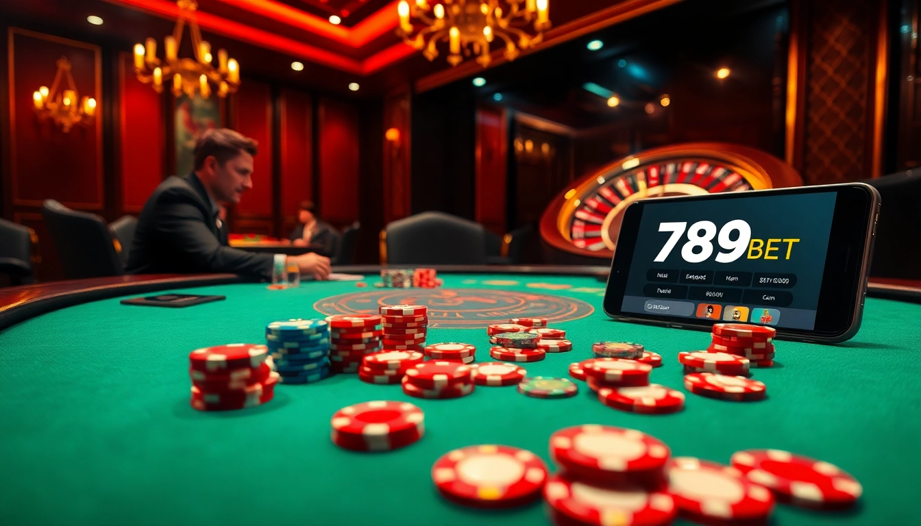 Experience the thrill of online gaming and more at 789BET COM with a vibrant casino scene showcasing poker excitement.