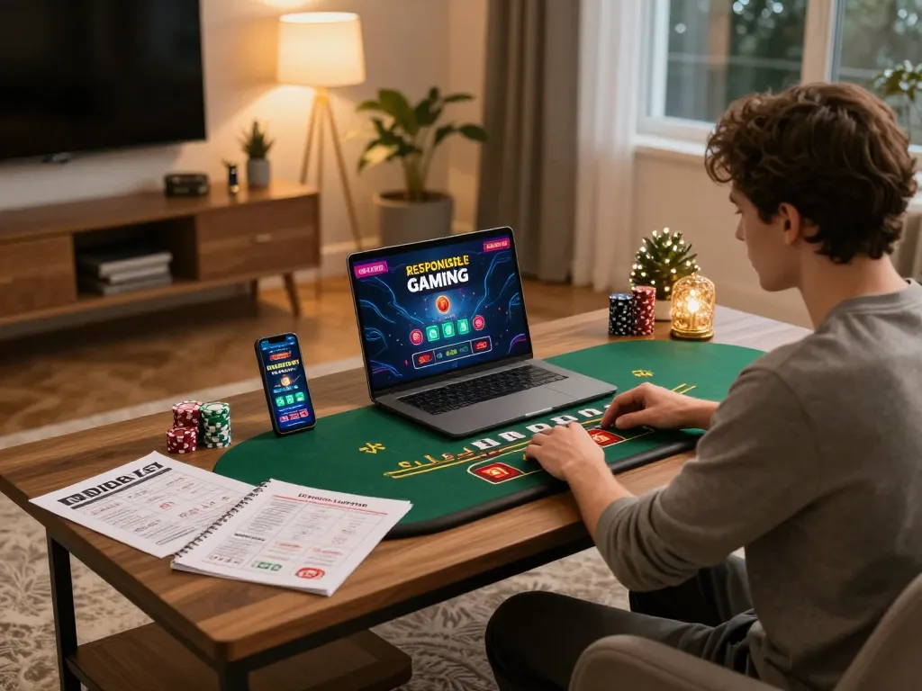 Player enjoying MM88 live dealer blackjack at home, showcasing strategic betting and responsible gaming.