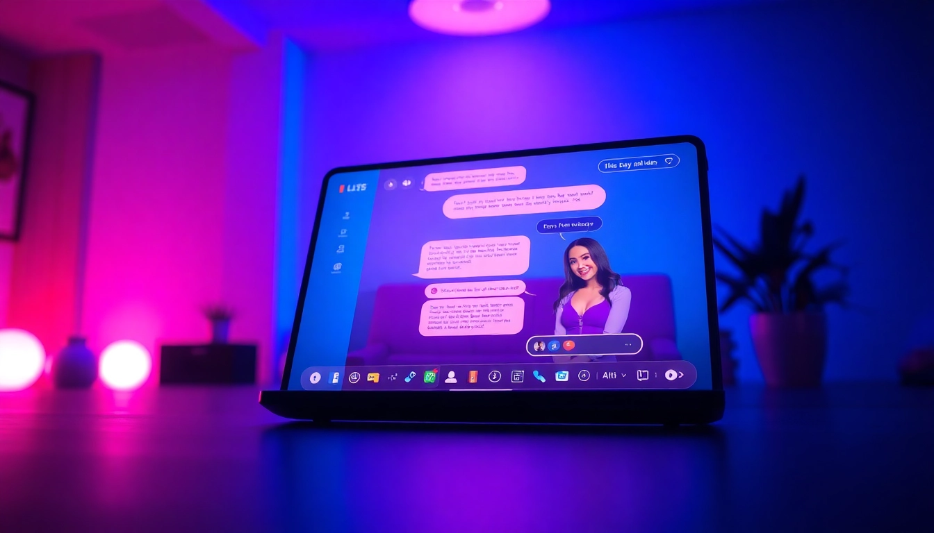 Engaging sex chat AI interface in a modern virtual environment